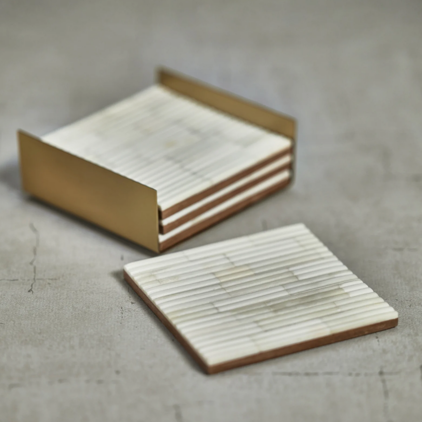 Fluted White Coasters